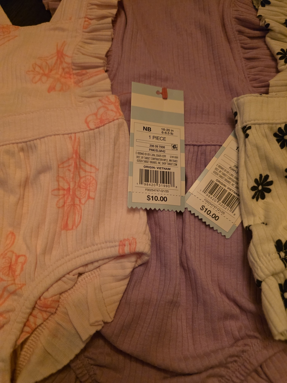 Baby Girls' Floral & Solid Ruffled Rompers Bundle - Picture 3 of 4